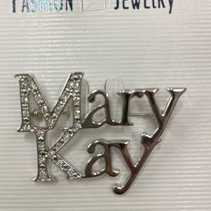 Mary Kay brooch pin silver rhinestone NEW
